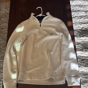 Nautica Men's Off-White Zip-Up Sweater